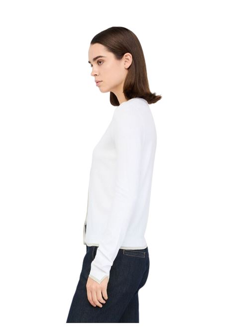 Cardigan con dettagli in lurex® BIANCO LANA Liu Jo | MF5225MS49I10701